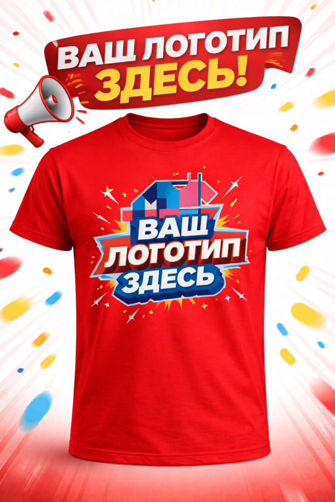 Корпоративная футболка с большим логотипом